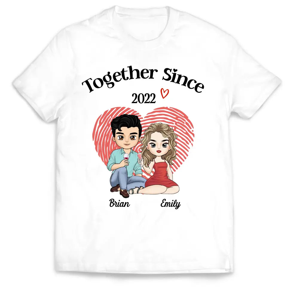 We Have Been Together Since - Personalized T-Shirt, Valetine Gift for Couple/Lovers, Annivesary Gift - TS1104