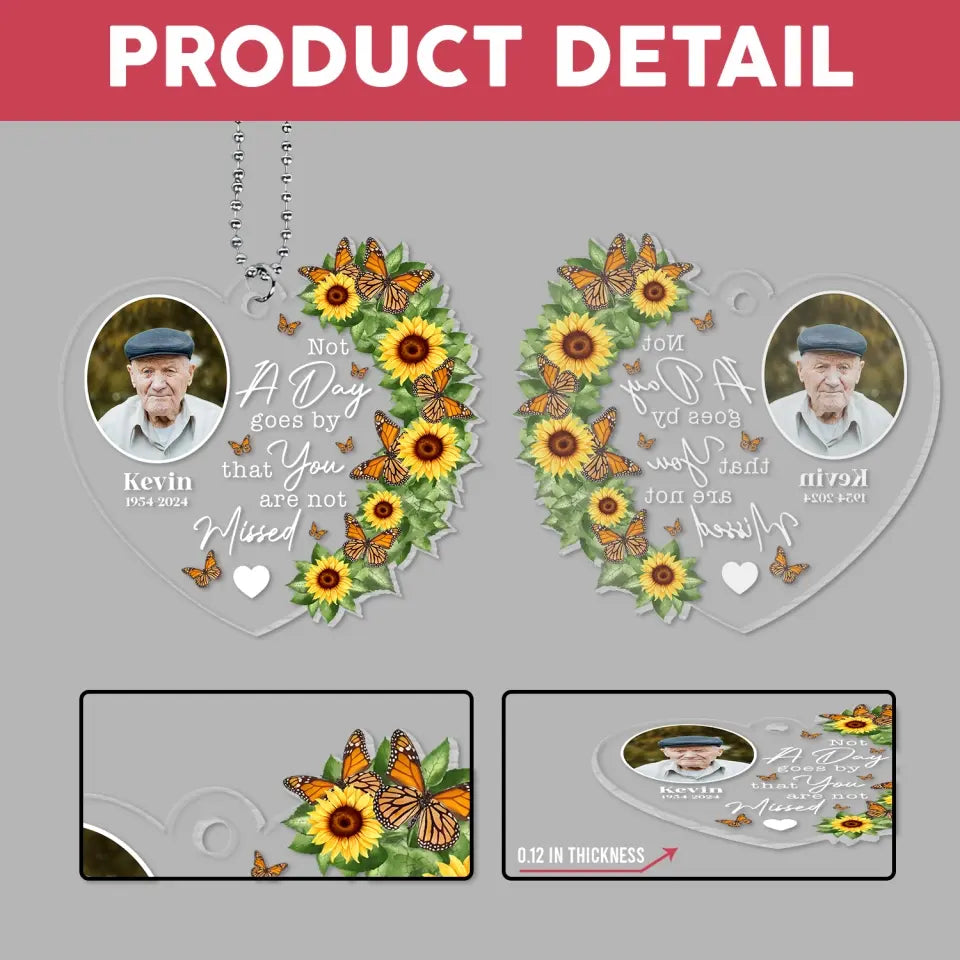 As Long As I Breathe You'll Always Be Remembered - Personalized Acrylic Car Hanger, Sympathy Gifts For Loss Of Loved One - ACH16