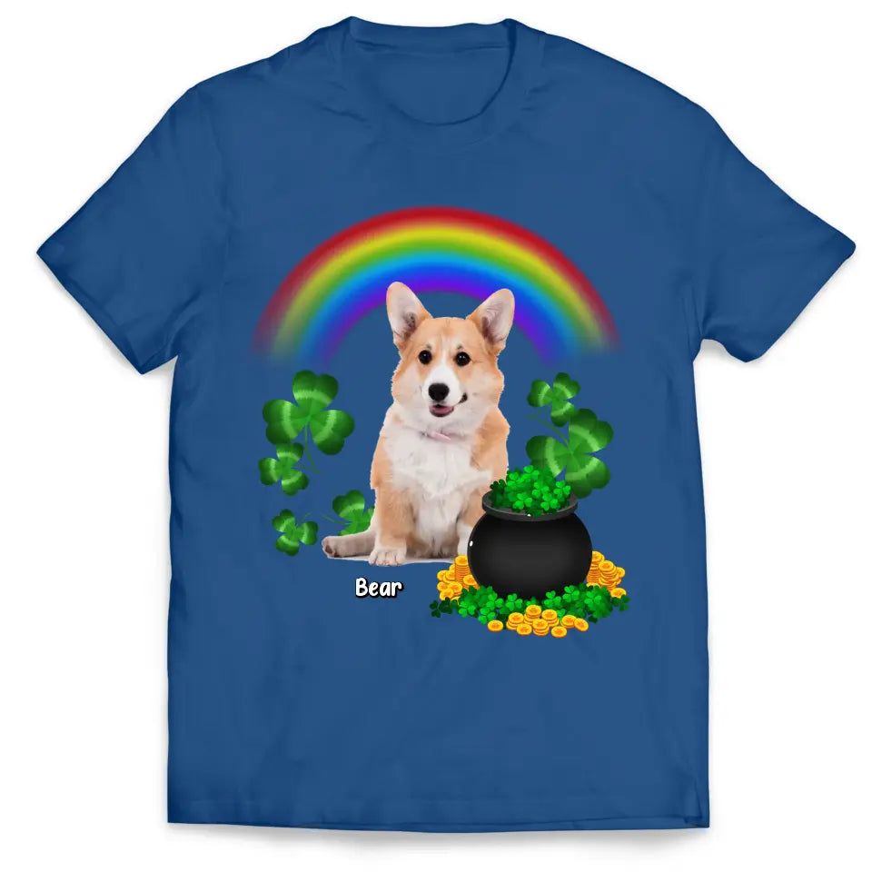 Dog Lucky Pot Of Gold - Personalized T-Shirt, Happy St Patrick's Day, Gift For Dog Lovers -TS1107