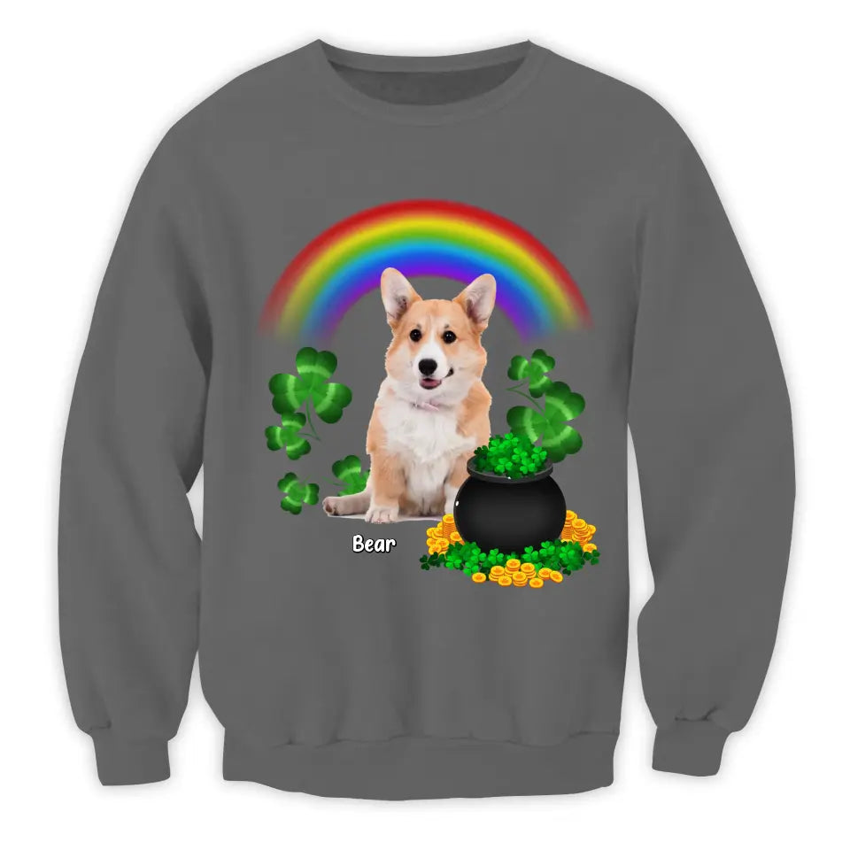 Dog Lucky Pot Of Gold - Personalized T-Shirt, Happy St Patrick's Day, Gift For Dog Lovers -TS1107