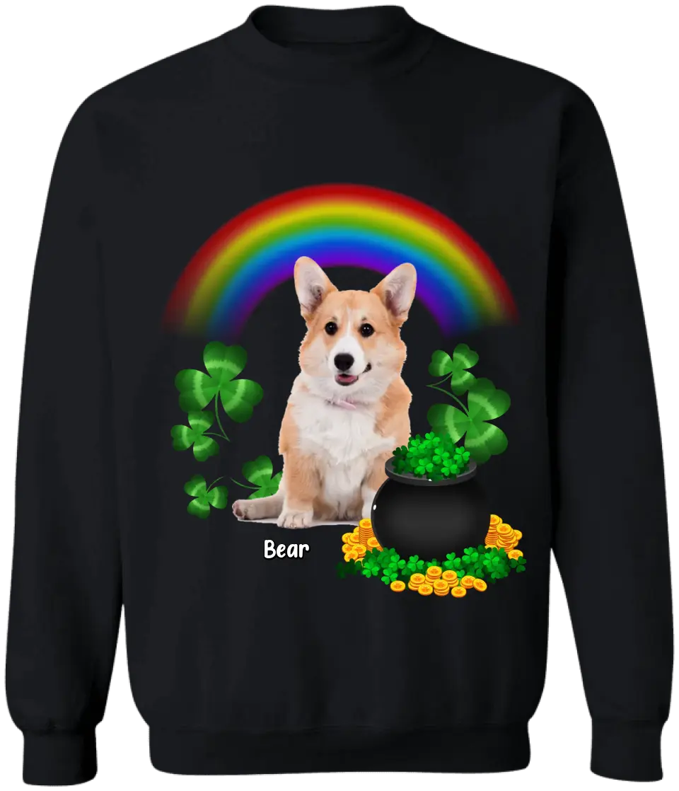 Dog Lucky Pot Of Gold - Personalized T-Shirt, Happy St Patrick's Day, Gift For Dog Lovers -TS1107