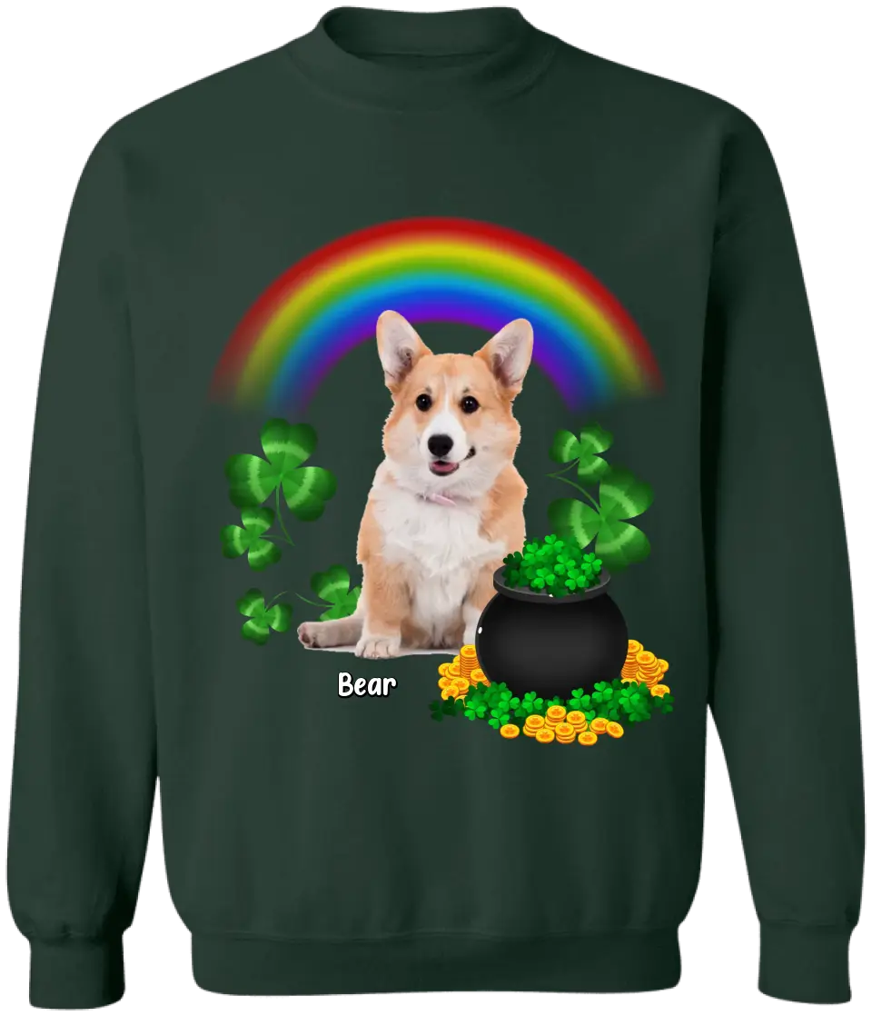 Dog Lucky Pot Of Gold - Personalized T-Shirt, Happy St Patrick's Day, Gift For Dog Lovers -TS1107