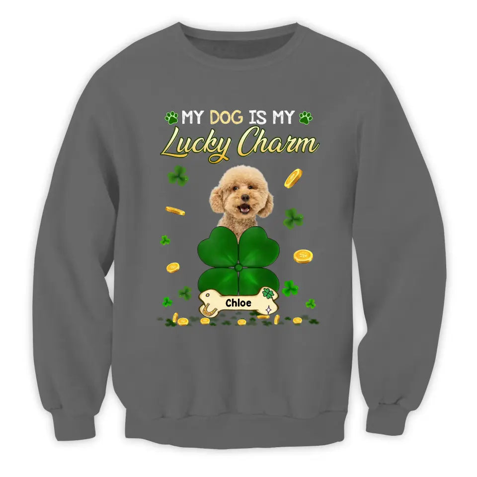 My Dogs Are My Lucky Charms - Personalized T-Shirt, St Patrick's Day Gift For Dog Lovers - TS1106
