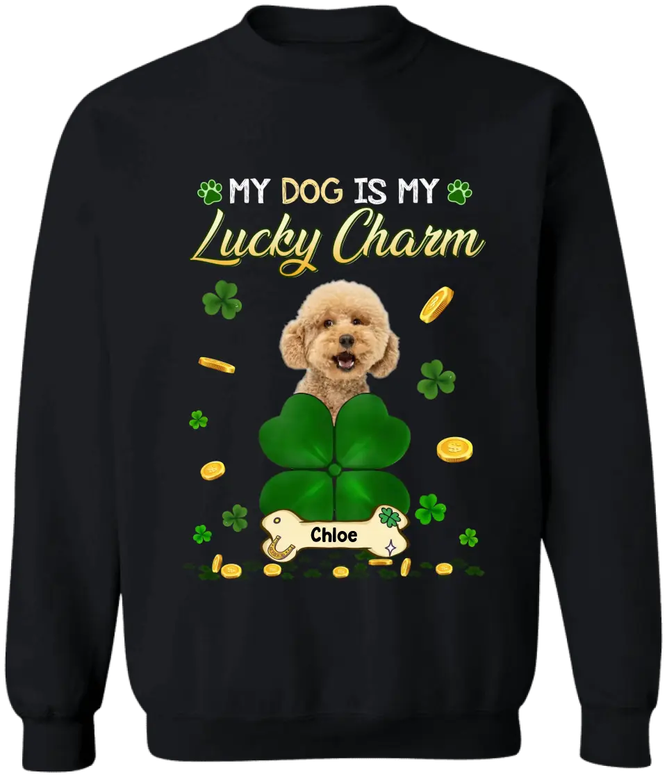 My Dogs Are My Lucky Charms - Personalized T-Shirt, St Patrick's Day Gift For Dog Lovers - TS1106