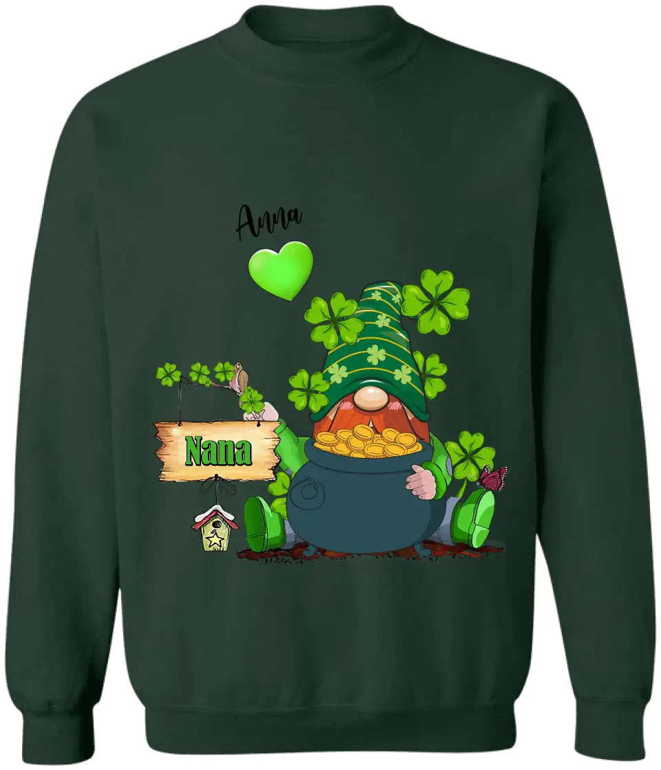 Saint Patrick's Day Grandma Green Wizard - Personalized T-Shirt, Gift For Family, Happy St Patrick's Day - TS1111