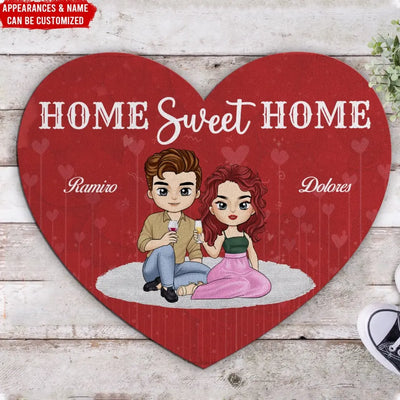 Home Sweet Home - Personalized Doormat, Gift For Couples, Aniversary Gift - DM268