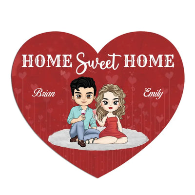 Home Sweet Home - Personalized Doormat, Gift For Couples, Aniversary Gift - DM268