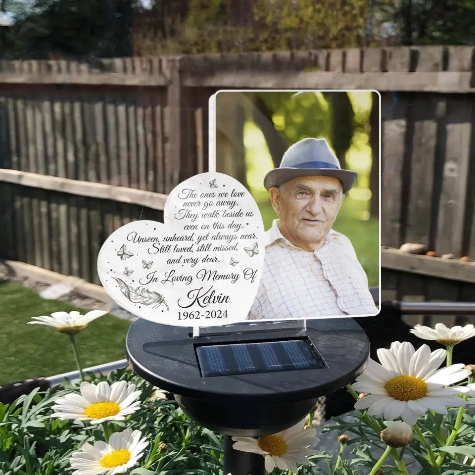 The Ones We Love Never Go Away - Personalized Solar Light, Memorial Gift For Loss Of Loved One - SL147