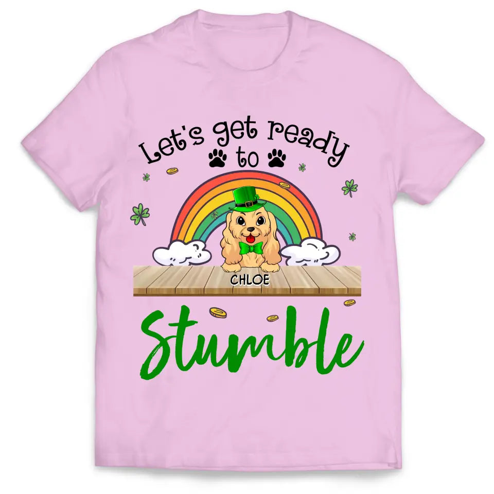 Let&#39;s Get Ready To Stumble - Personalized T-Shirt, Raglan Shirt, Happy St Patrick&#39;s Day - TS1114