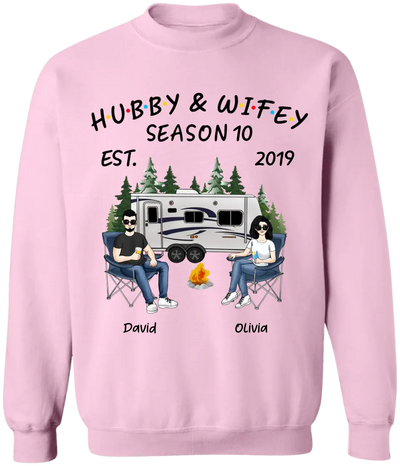 Hubby And Wifey Shirt - Personalized Valentine Couple Shirt - Personalized Camping Shirt - Camping Life - Valentine Gift