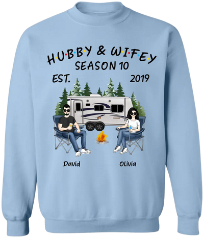 Hubby And Wifey Shirt - Personalized Valentine Couple Shirt - Personalized Camping Shirt - Camping Life - Valentine Gift