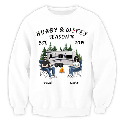 Hubby And Wifey Shirt - Personalized Valentine Couple Shirt - Personalized Camping Shirt - Camping Life - Valentine Gift