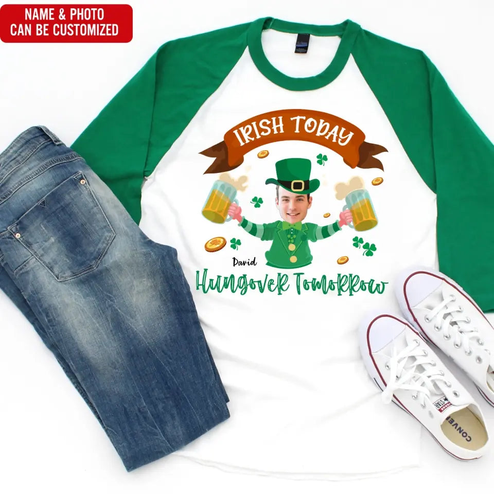 Shenanigans Irish Today Hungover Tomorrow - Personalized T-shirt, St. Patrick's Day Gift - TS1115
