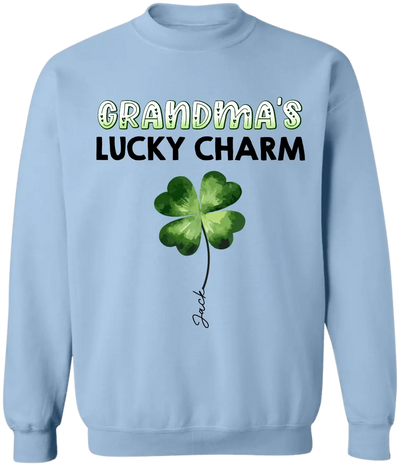 Grandma's Luck Charms Shamrock - Personalized T-shirt, St Patrick's Gift For Grandma/Nana/Gigi - TS1116