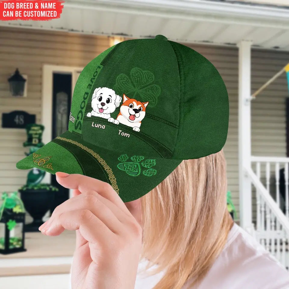 Love Dogs - Personalized Hat, Hat Gift For Patrick's Day, Gift For Dog Lover - C40