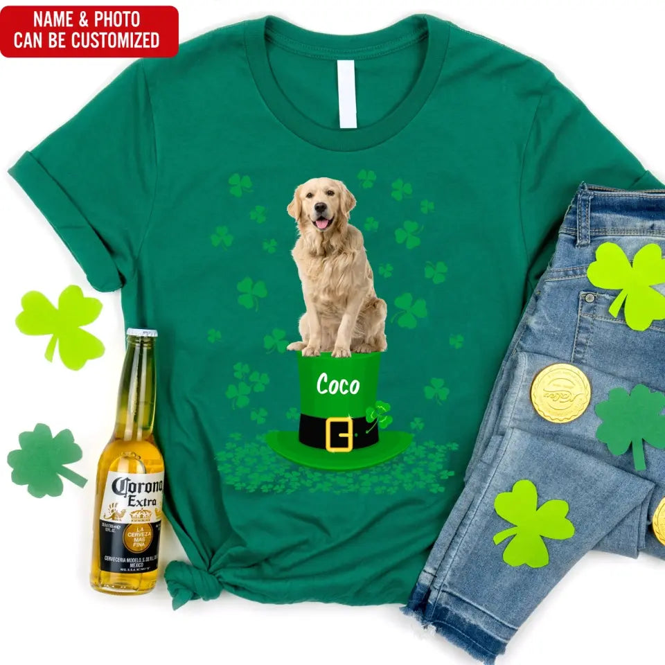 Dog Shamrocks St Patrick's Day - Personalized T-Shirt, Gift For Dog Lovers, Happy St Patrick's Day - TS1118