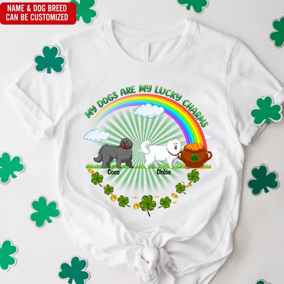 My Dog Is My Lucky Charm - Personalized T-Shirt, Pet Gift For Patrick's Day - TS1120