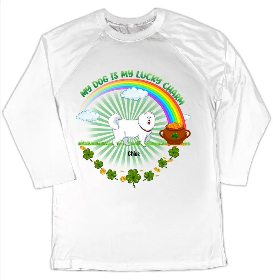 My Dog Is My Lucky Charm - Personalized T-Shirt, Pet Gift For Patrick's Day - TS1120