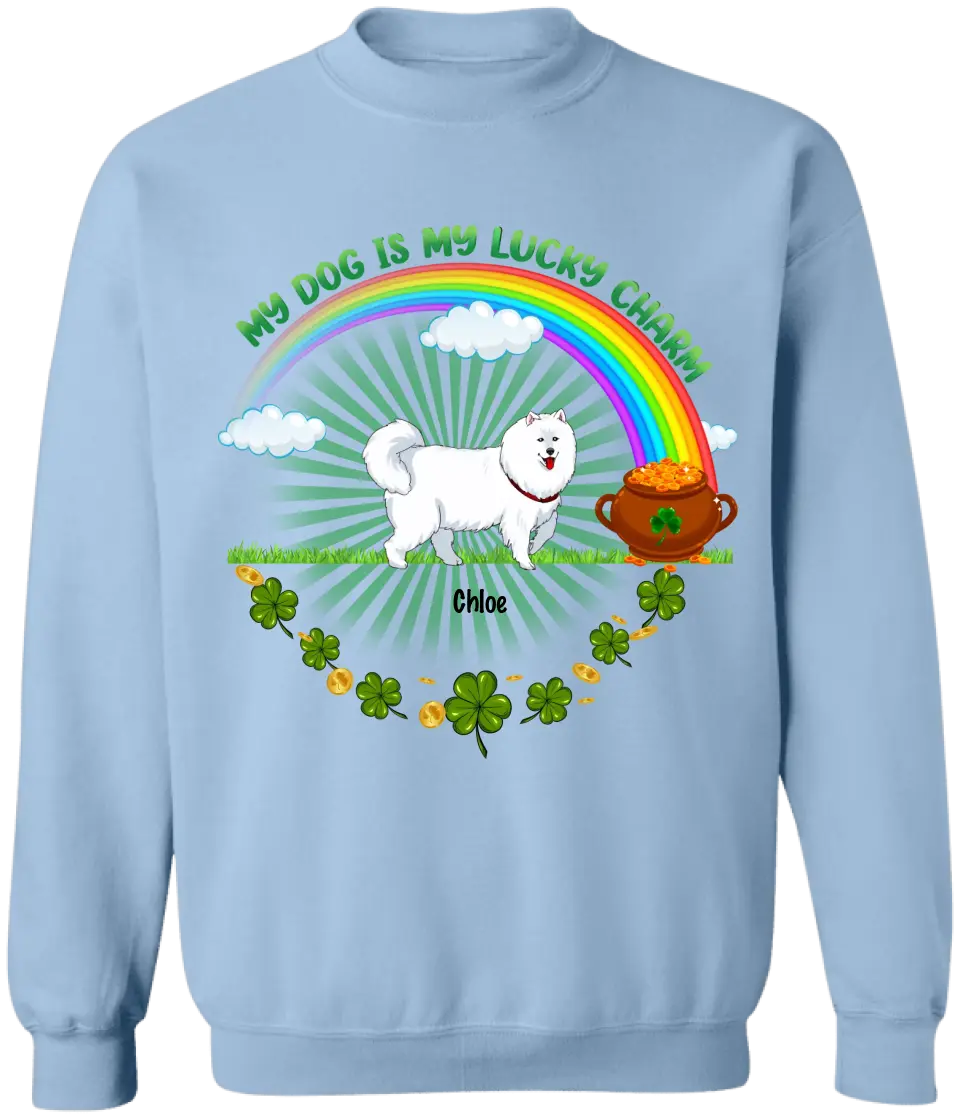 My Dog Is My Lucky Charm - Personalized T-Shirt, Pet Gift For Patrick's Day - TS1120
