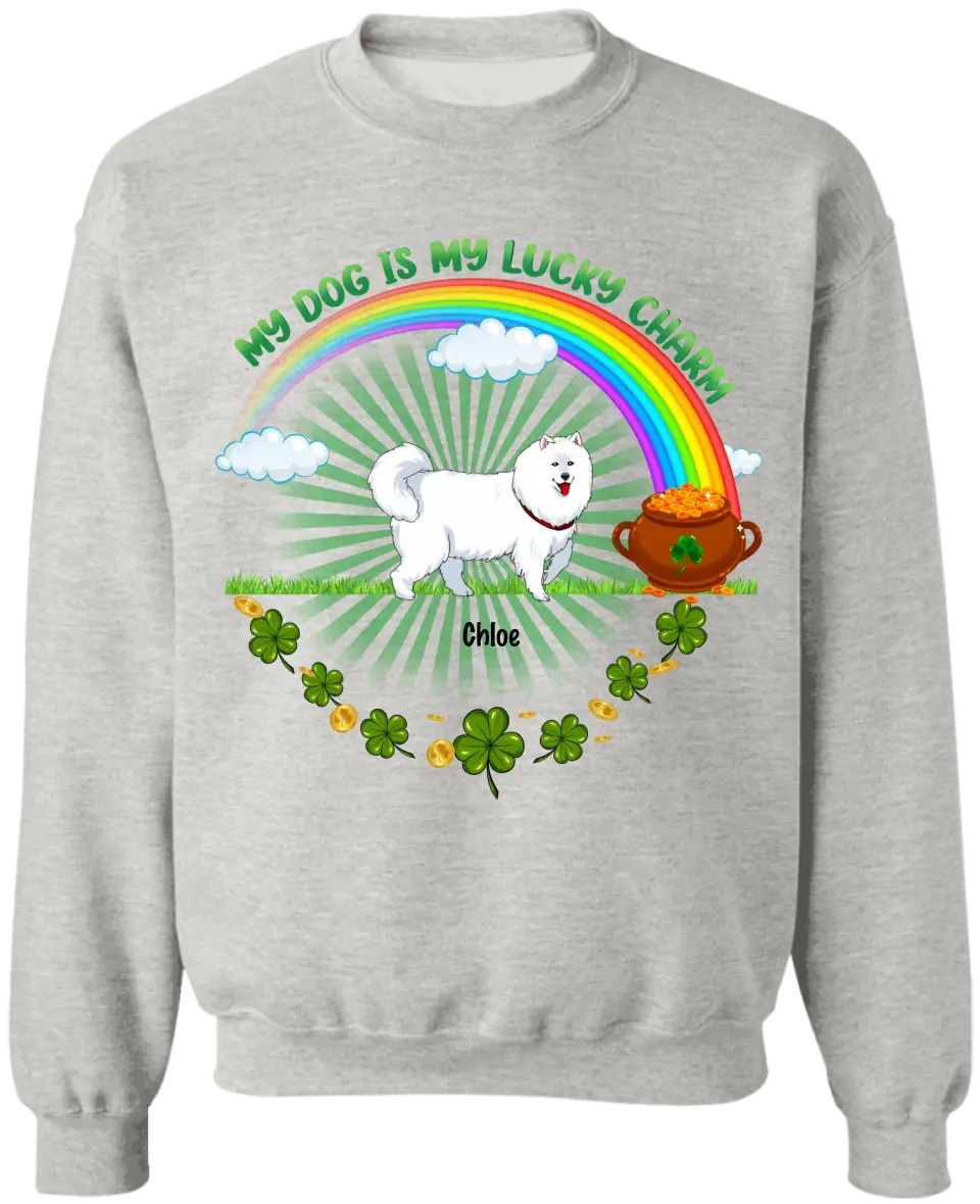 My Dog Is My Lucky Charm - Personalized T-Shirt, Pet Gift For Patrick's Day - TS1120