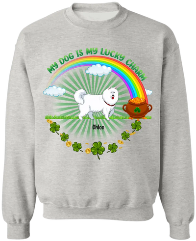 My Dog Is My Lucky Charm - Personalized T-Shirt, Pet Gift For Patrick's Day - TS1120