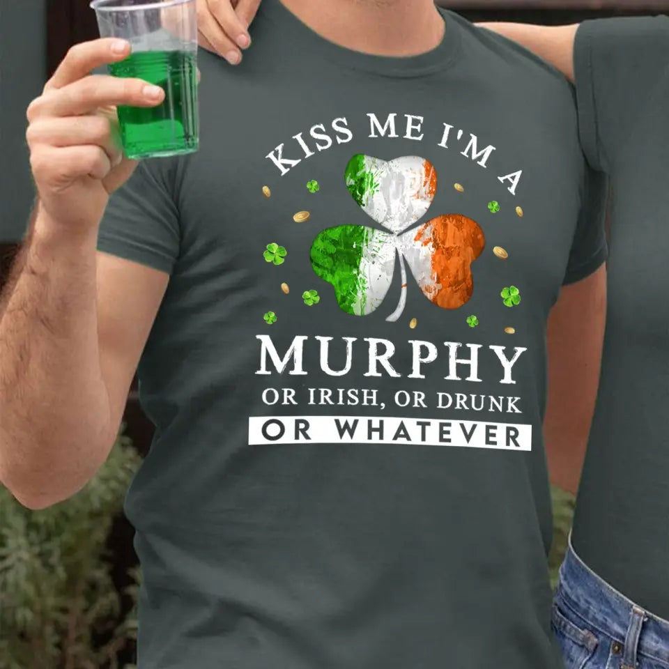 Kiss Me I'm An Irish - Personalized T-Shirt, Happy St Patrick's Day - TS1124