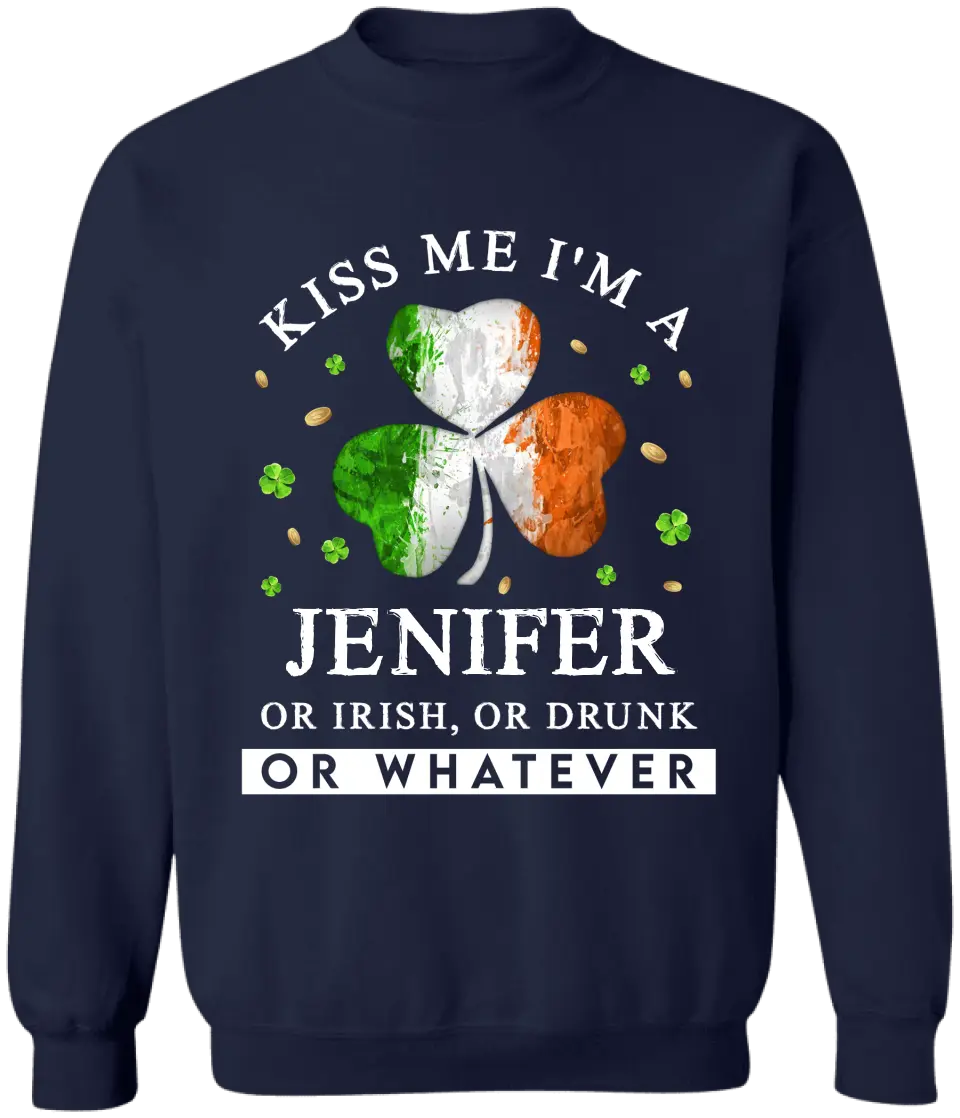 Kiss Me I'm An Irish - Personalized T-Shirt, Happy St Patrick's Day - TS1124