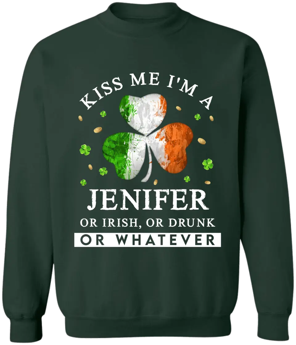 Kiss Me I'm An Irish - Personalized T-Shirt, Happy St Patrick's Day - TS1124