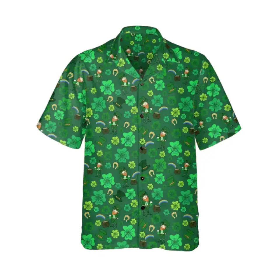 Funny Irish Drinking, Green Clover Saint Pattys Day - Personalized Hawaiian Shirt, Irish Pub St Patrick's Day Shirt - HS13