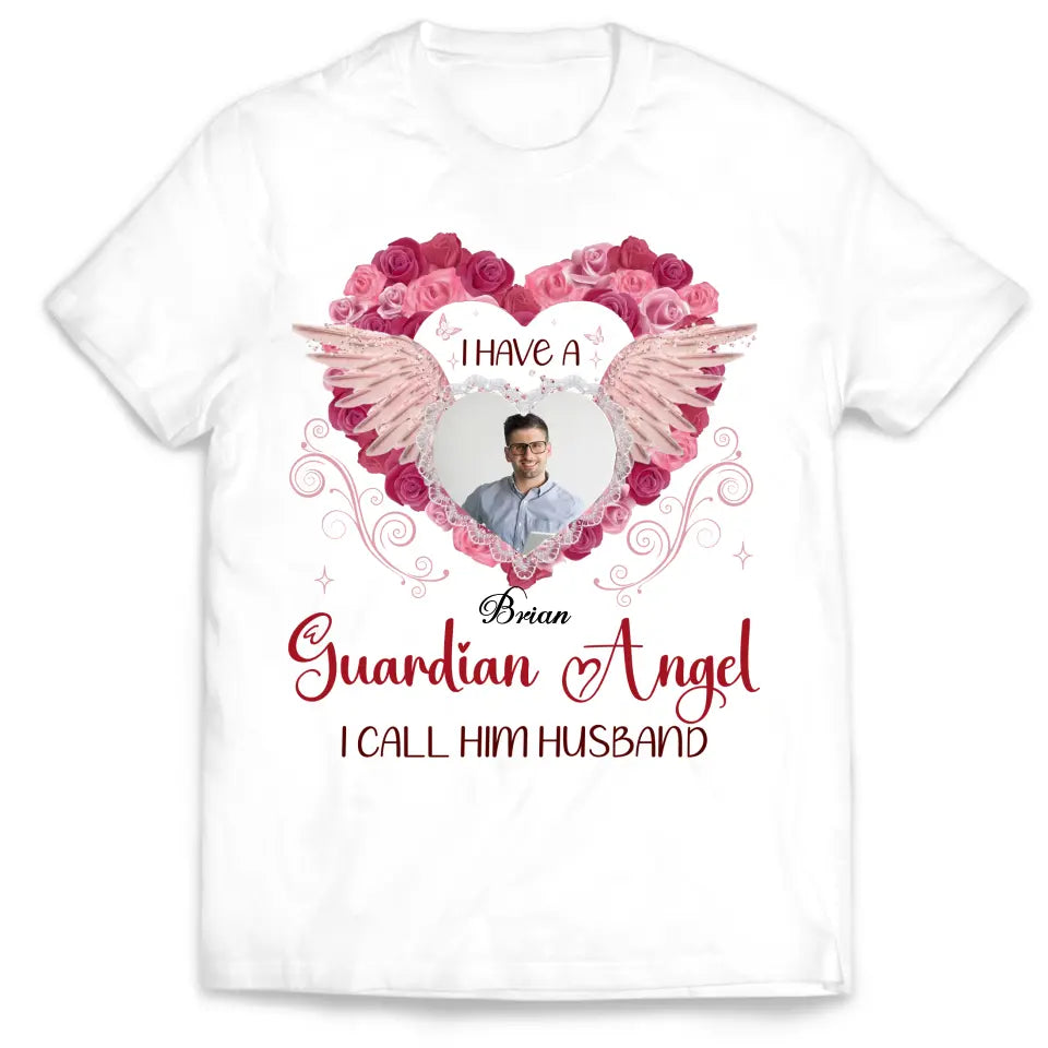 I Have A Guardian Angel - Personalized T-Shirt, Memorial Gift, Sympathy Gift - TS1126