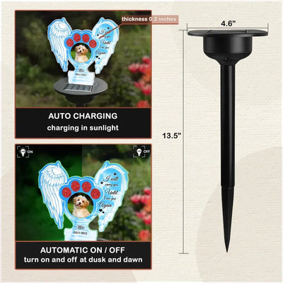 I Will Carry You Until I See You Again - Personalized Solar Light, Pet Loss Gift - SL149