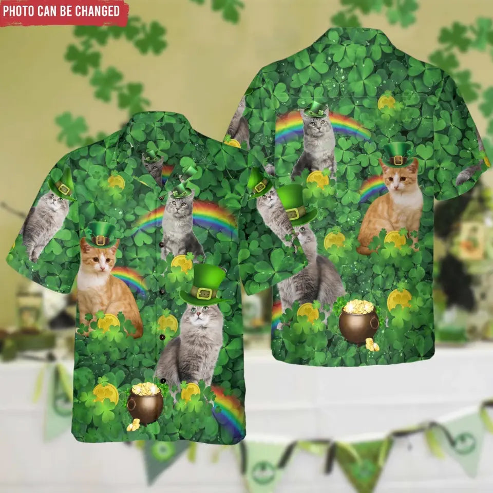 Shamrock Patrick's Day - Personalized Hawaiian Shirt, Patrick's Day Gift For Pet Lovers- HS14