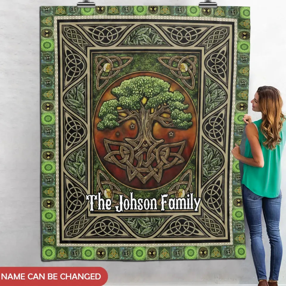 Tree Of Life Irish - Personalized Blanket, Gift For Family, Happy Patrick's Day Gift - BL50