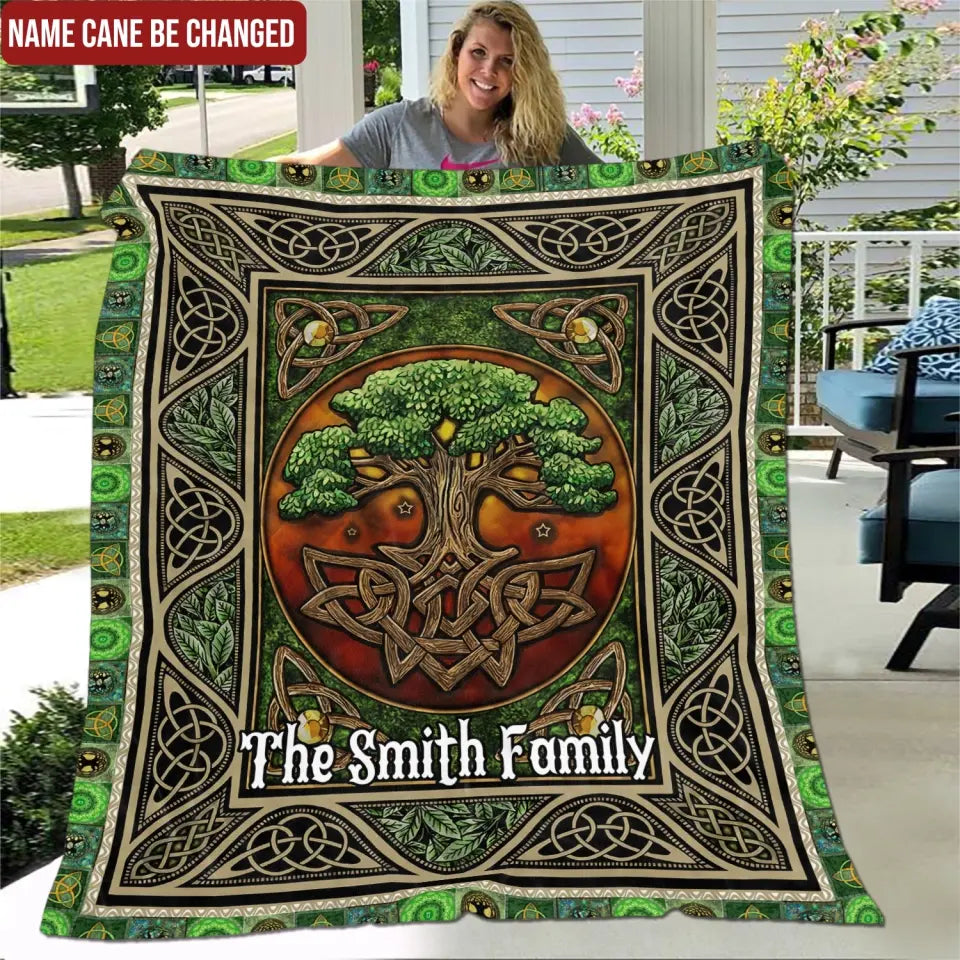 Tree Of Life Irish - Personalized Blanket, Gift For Family, Happy Patrick's Day Gift - BL50