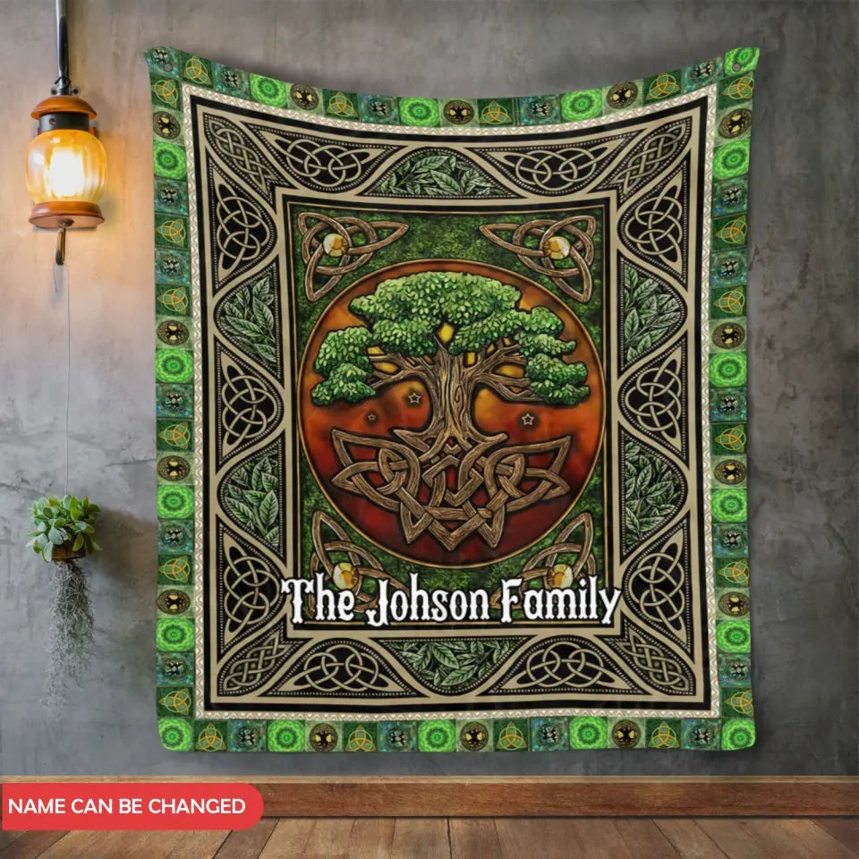 Tree Of Life Irish - Personalized Blanket, Gift For Family, Happy Patrick's Day Gift - BL50