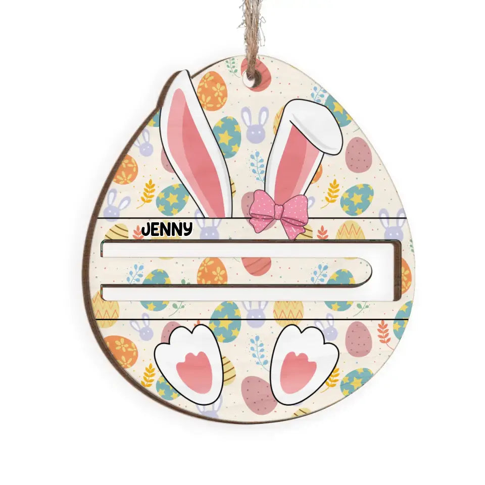 Easter Bunny Eggs - Personalized Money Holder, Easter Basket Child Gift - ORN346