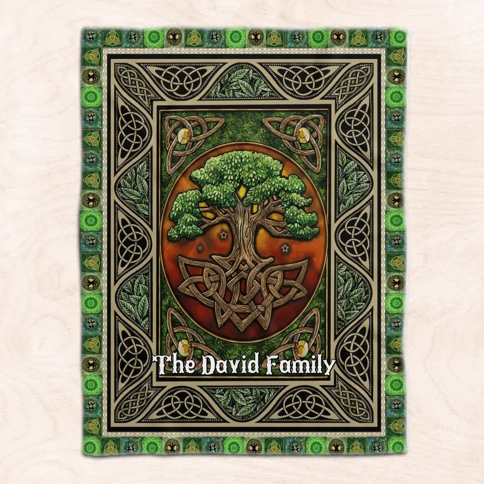 Tree Of Life Irish - Personalized Blanket, Gift For Family, Happy Patrick&#39;s Day Gift - BL50