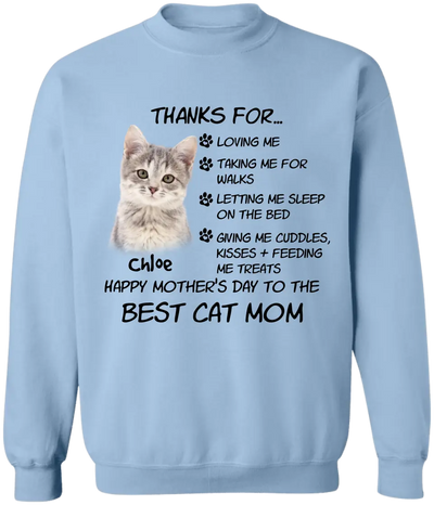Thank For Loving Me Taking Me For Walks - Personalized T-Shirt, Gift For Cat Lover - TS1134