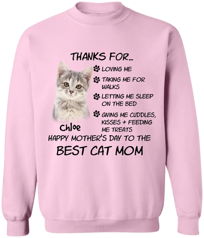 Thank For Loving Me Taking Me For Walks - Personalized T-Shirt, Gift For Cat Lover - TS1134