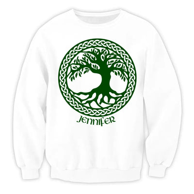 St Patricks Day Irish Celtic Green Tree of Life - Personalized T-Shirt, Gift For Family - TS1135