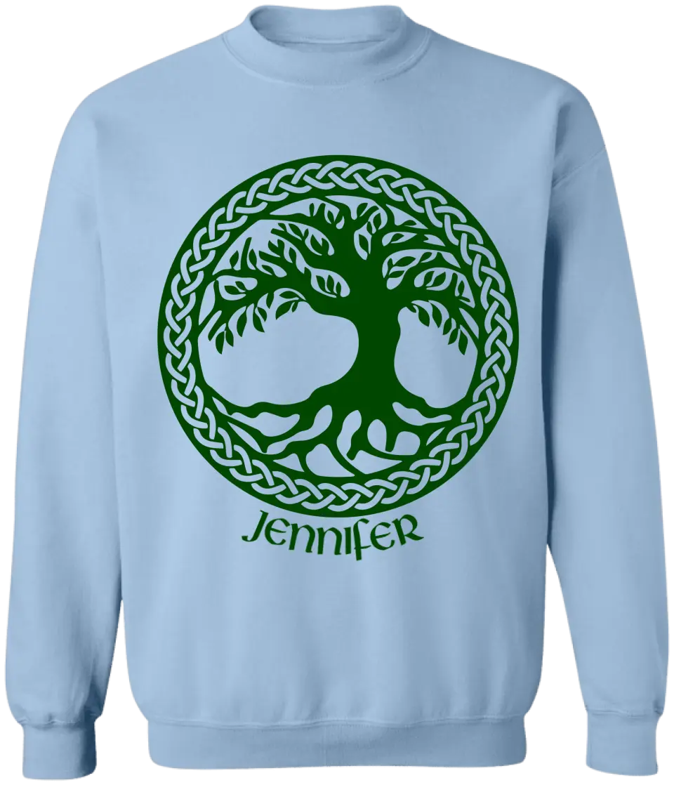 St Patricks Day Irish Celtic Green Tree of Life - Personalized T-Shirt, Gift For Family - TS1135
