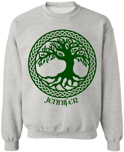 St Patricks Day Irish Celtic Green Tree of Life - Personalized T-Shirt, Gift For Family - TS1135