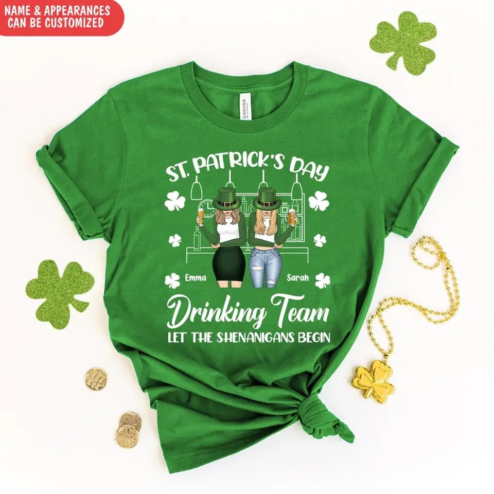 St. Patrick’s Day Drinking Team - Personalized T-Shirt, T-shirt Gift For Patrick's Day - TS1138