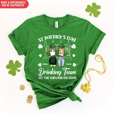 St. Patrick’s Day Drinking Team - Personalized T-Shirt, T-shirt Gift For Patrick's Day - TS1138
