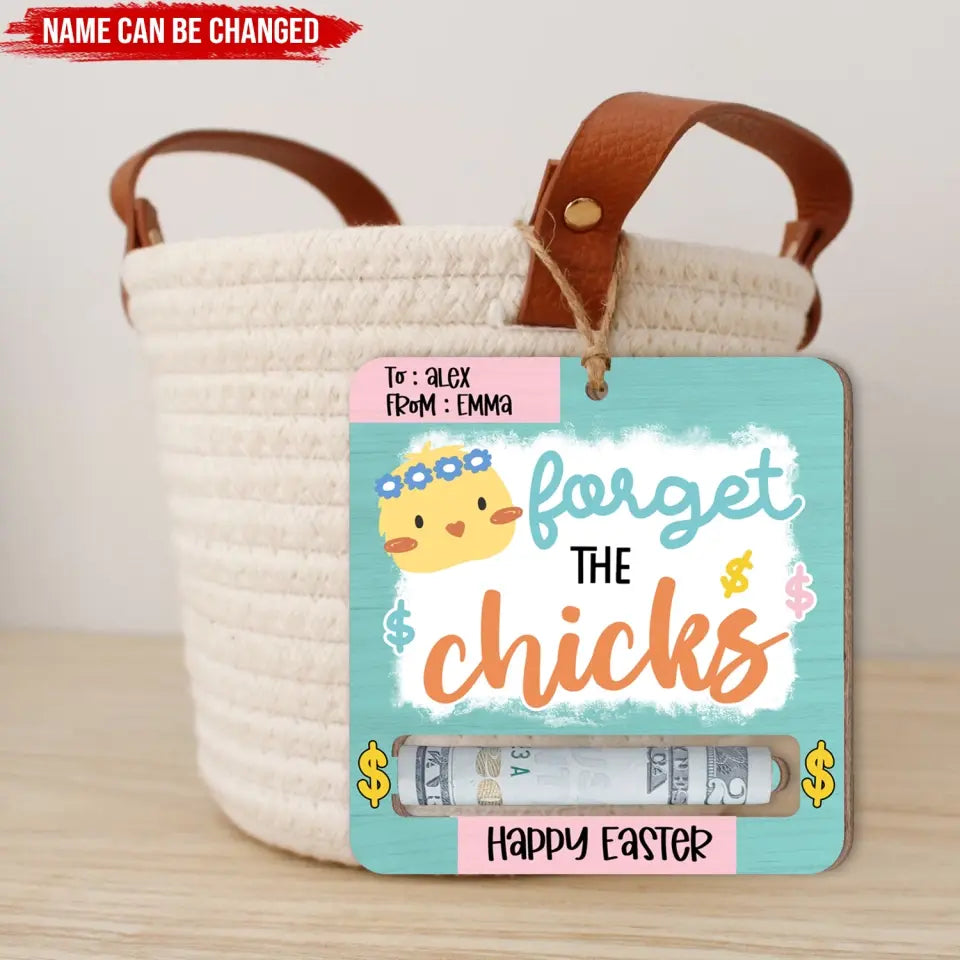 Easter Money Holder, Easter Basket Stuffer - Personalized Money Holder, Happy Easter, Gift For Kids - ORN352