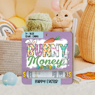 Easter Money Holder, Easter Basket Stuffer - Personalized Money Holder, Happy Easter, Gift For Kids - ORN352