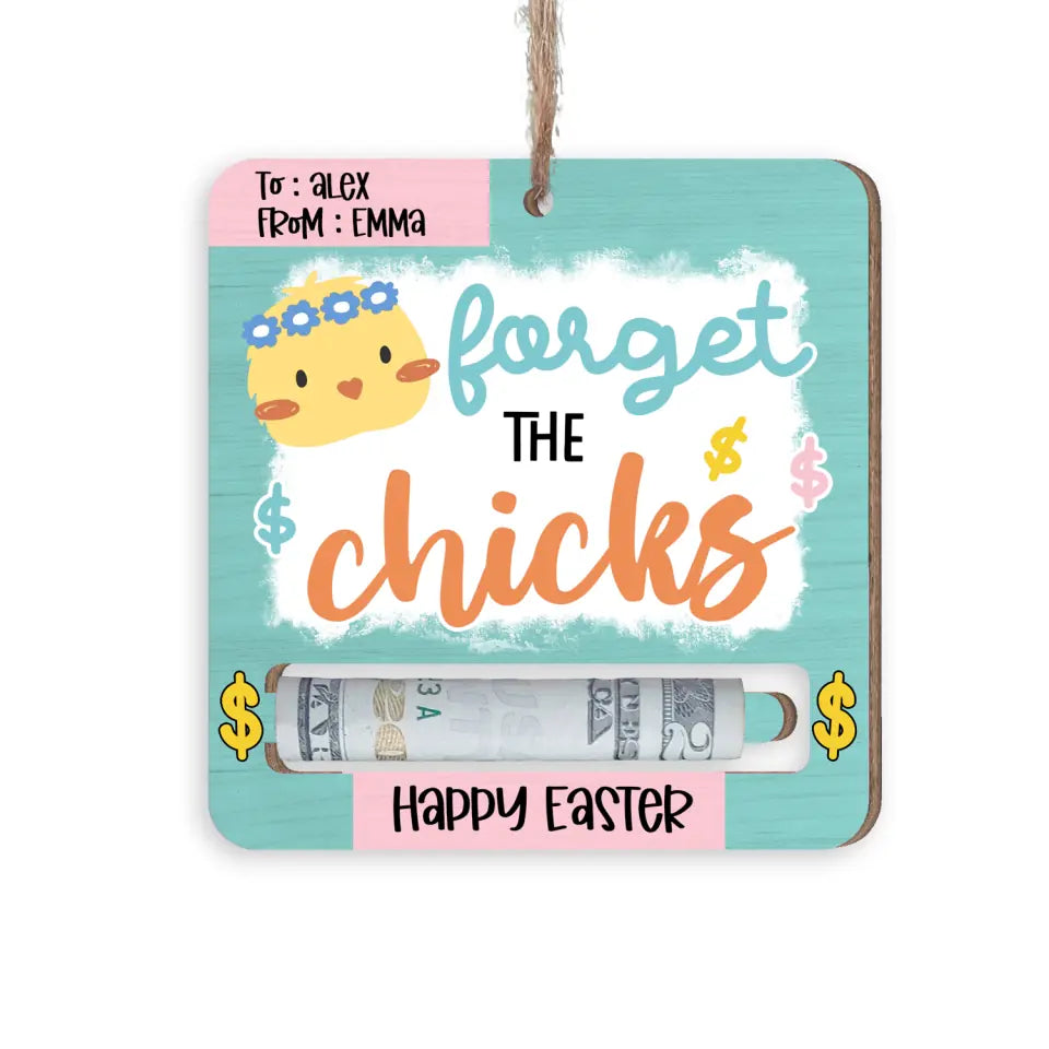 Easter Money Holder, Easter Basket Stuffer - Personalized Money Holder, Happy Easter, Gift For Kids - ORN352