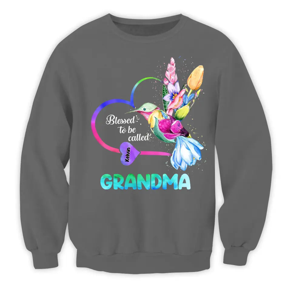 Blessed To Be Called Grandma - Personalized T-Shirt, Gift For Mom, Gift For Grandma - TS1143