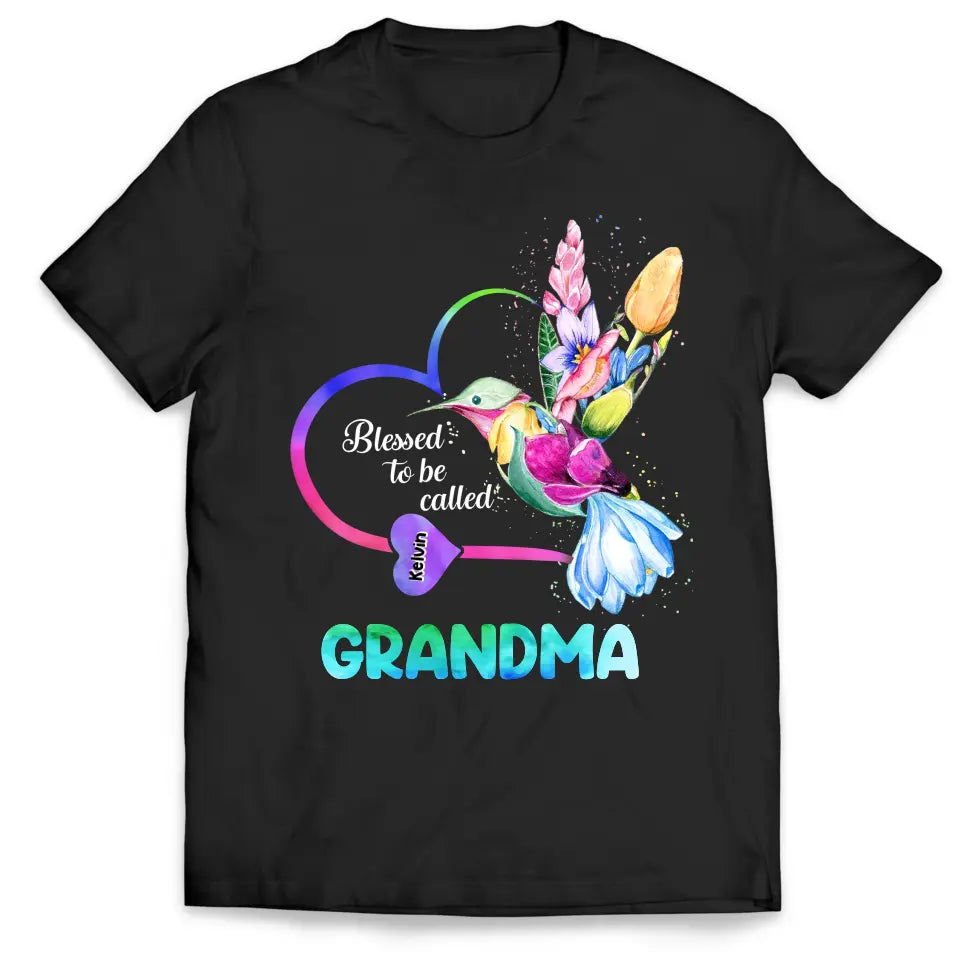 Blessed To Be Called Grandma - Personalized T-Shirt, Gift For Mom, Gift For Grandma - TS1143