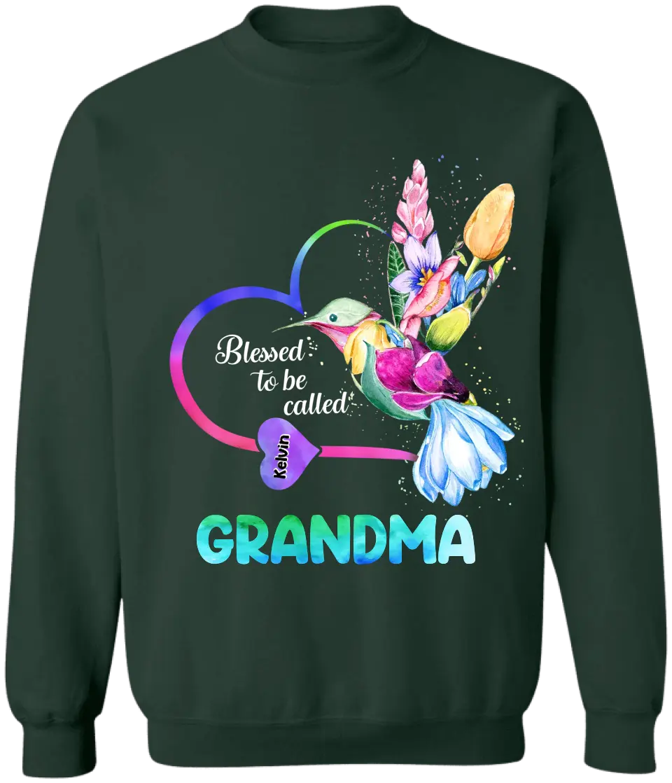 Blessed To Be Called Grandma - Personalized T-Shirt, Gift For Mom, Gift For Grandma - TS1143